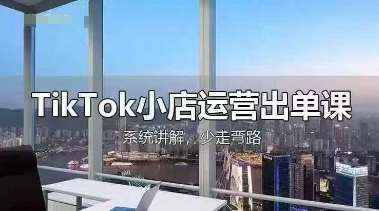TikTok小店运营出单课，从开店选品、运营出单、发货回款，进行全流程讲解-宇文网创