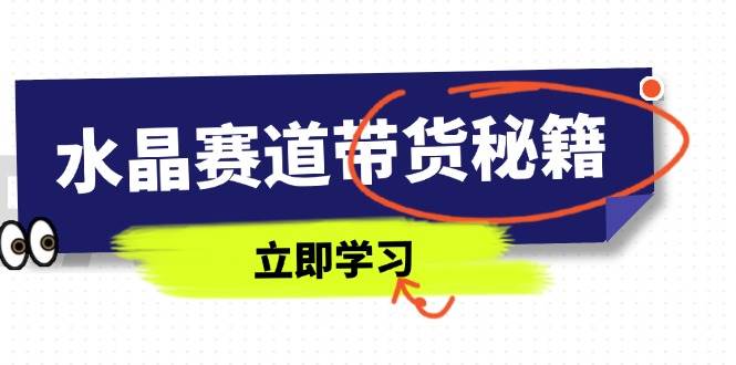 （14406期）水晶赛道带货秘籍，国学结合、短视频起号、拍摄技巧、直播话术等内容-宇文网创