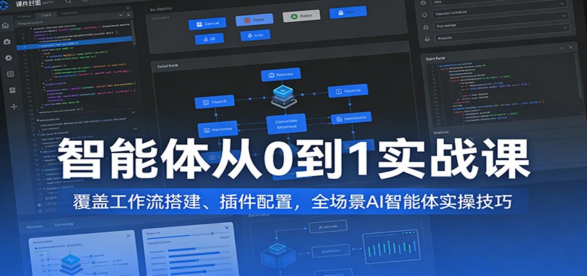 智能体从0到1实战课：覆盖工作流搭建、插件配置，全场景AI智能体实操技巧-宇文网创
