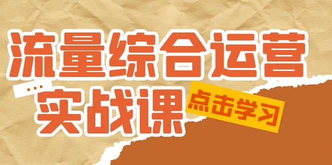 流量综合·运营实战课：短视频、本地生活、个人IP知识付费、直播带货运营-宇文网创