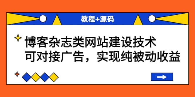博客杂志类网站建设技术，可对接广告，实现纯被动收益（教程+源码）-宇文网创