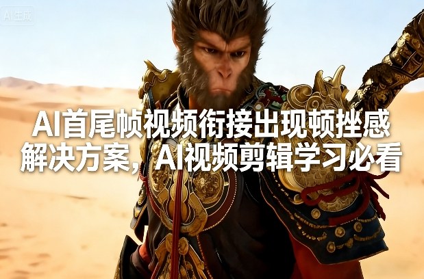 AI首尾帧视频衔接出现顿挫感解决方案，AI视频剪辑学习必看-宇文网创