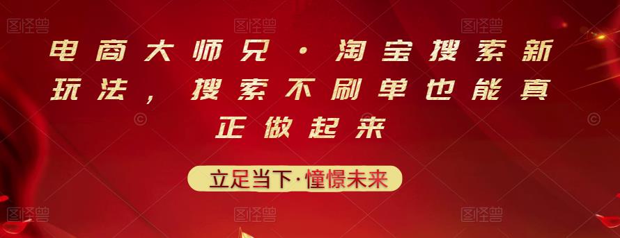 电商大师兄·淘宝搜索新玩法，搜索不刷单也能真正做起来-宇文网创