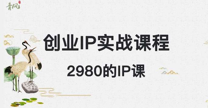外边卖2980的创业IP课程，做私域月入5w+-宇文网创