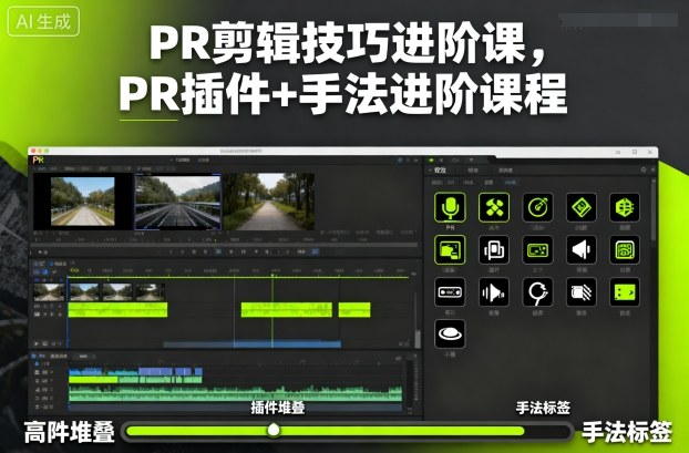 PR剪辑技巧进阶课,PR插件+手法进阶课程-宇文网创