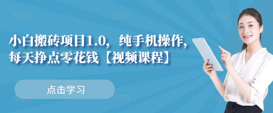 小白搬砖项目1.0，纯手机操作，每天兼职挣点零花钱-宇文网创