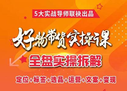 抖音好物带货实操课，全盘拆解抖音好物带货号全套流程打法-宇文网创