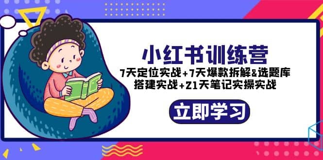 小红书训练营：7天定位实战+7天爆款拆解+选题库搭建实战+21天笔记实操实战-宇文网创