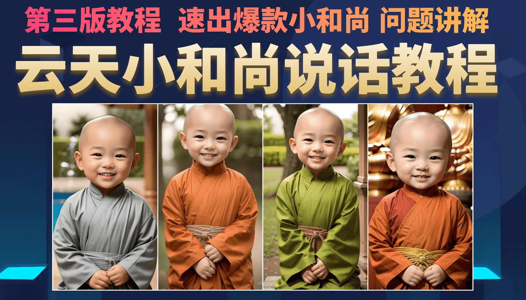 云天小和尚会说话，7天万粉（第3版教程）-宇文网创