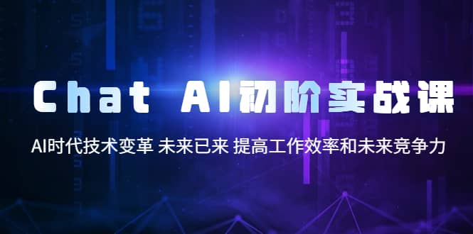 Chat AI初阶实战课，AI时代技术变革 未来已来 提高工作效率和未来竞争力-宇文网创