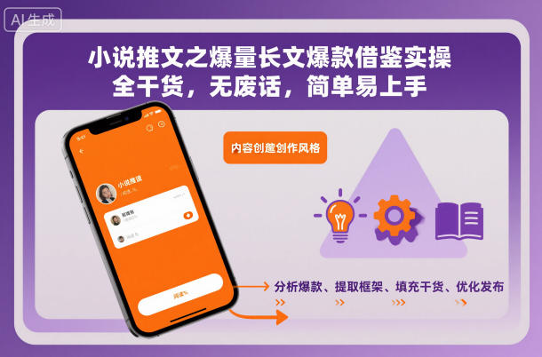 小说推文之爆量长文爆款借鉴实操，全干货，无废话，简单易上手-宇文网创