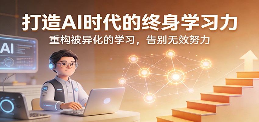 打造AI时代的终身学习力：重构被异化的学习，告别无效努力-宇文网创