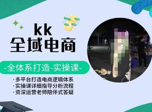 KK全域电商，全体系打造实操课，多平台打造电商逻辑体系-宇文网创