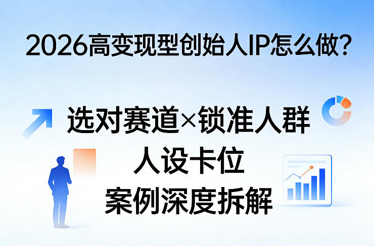 2026高变现型创始人IP怎么做?选对赛道×锁准人群×人设卡位×案例深度拆解-宇文网创