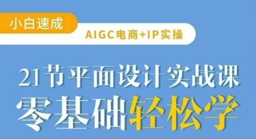 AIGC电商必备实操21节平面设计实战课，教你玩转AI-宇文网创