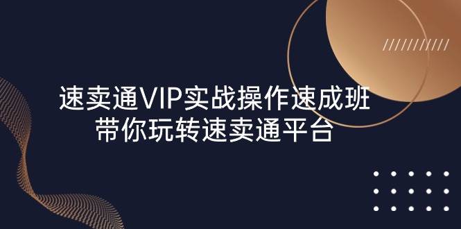 （10935期）速卖通 VIP实战操作-速成班，带你玩转速卖通平台（23节）-宇文网创