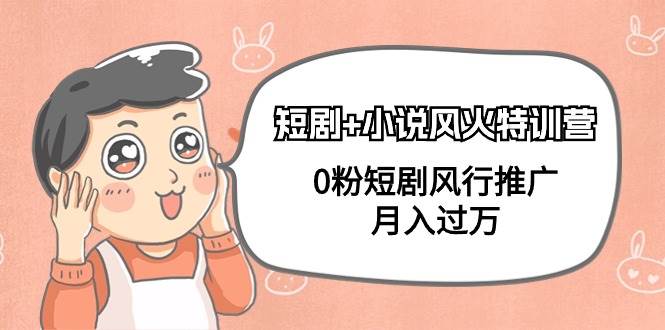 （9374期）短剧+小说风火特训营，0粉短剧风行推广，月入过万（102节课）-宇文网创