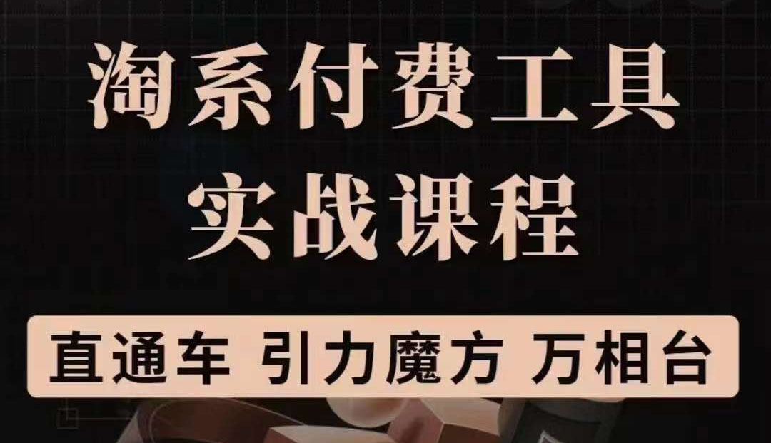 淘系付费工具实战课程【直通车、引力魔方】战略优化，实操演练（价值1299）-宇文网创