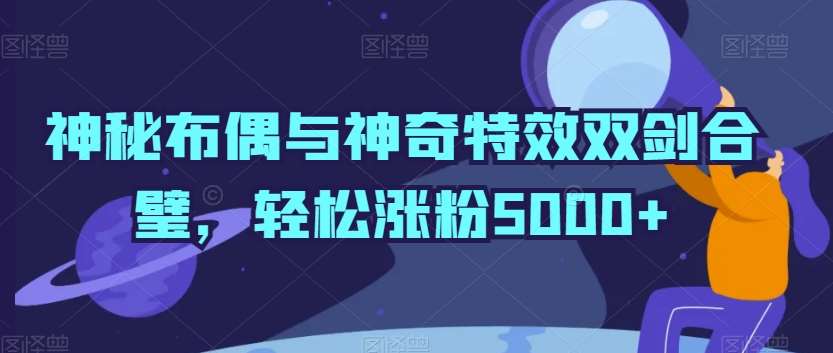 神秘布偶与神奇特效双剑合璧，轻松涨粉5000+【揭秘】-宇文网创