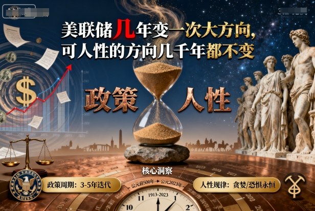 付费文章：美联储几年变一次大方向，可人性的方向几千年都不变-宇文网创