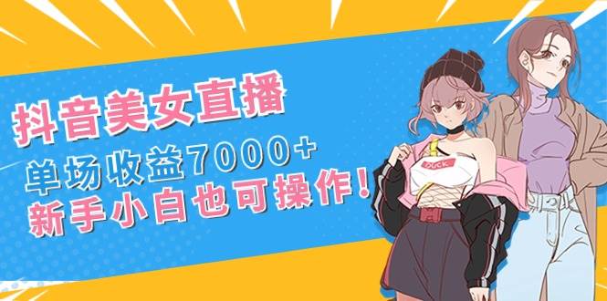 （8800期）抖音美女直播，单场收益7000+,新手小白也可操作-宇文网创