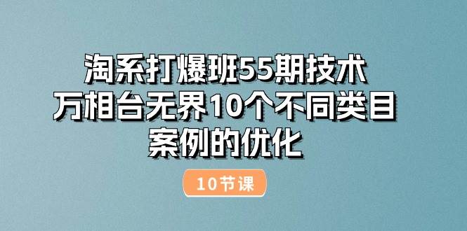 （10996期）淘系打爆班55期技术：万相台无界10个不同类目案例的优化（10节）-宇文网创