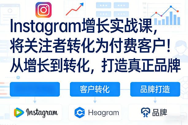 Instagram增长实战课，将关注者转化为付费客户！从增长到转化，打造真正品牌（双语字幕）-宇文网创