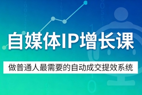 自媒体IP增长课，做普通人最需要的自动成交提效系统-宇文网创