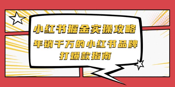 小红书掘金实操攻略，年销千万的小红书品牌打爆款指南-宇文网创