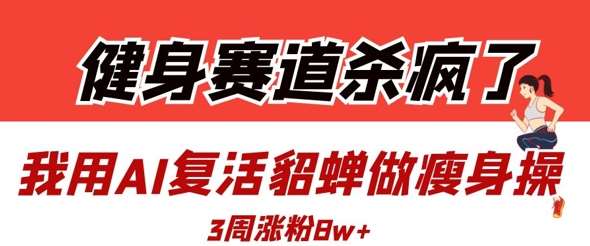 健身赛道杀疯了？我用AI复活貂蝉做瘦身操，3周涨粉8W-宇文网创