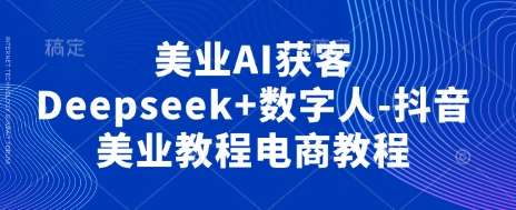 美业AI获客Deepseek+数字人-抖音美业教程电商教程-宇文网创