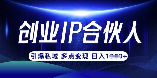 云帆·创业ip合伙人打造3.0，从0到1教你做网创，实现月入过W-宇文网创