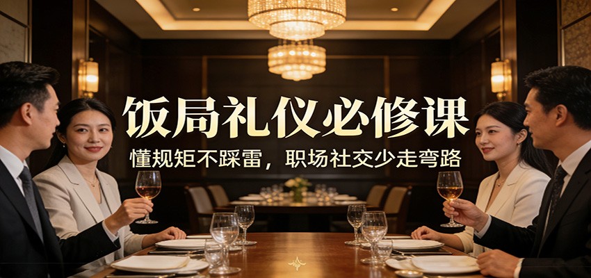公众号收费文章：《饭局礼仪必修课：懂规矩不踩雷，职场社交少走弯路》-宇文网创