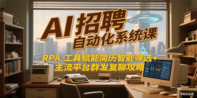 AI招聘自动化系统课，RPA工具赋能简历智能筛选+主流平台群发复聊全攻略-宇文网创