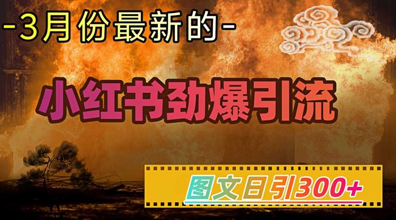 小红书超劲爆引流手段，图文日引300+轻松变现1W-宇文网创