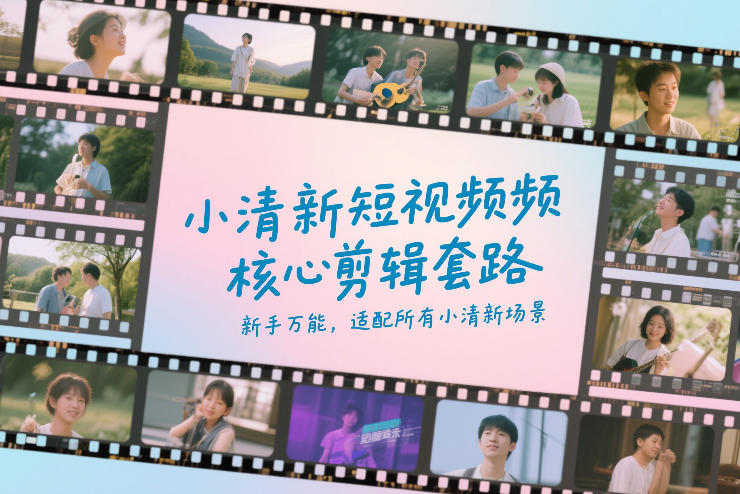 小清新短视频核心剪辑套路，新手万能，适配所有小清新场景-宇文网创