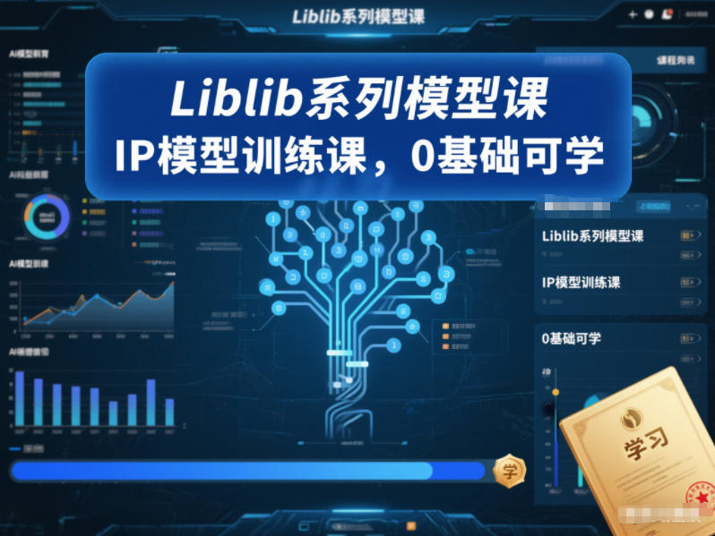Liblib系列模型课，IP模型训练课，0基础可学-宇文网创