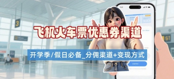 学生党必看!机票火车票优惠券申请渠道 + 项目打法,开学季节日速存-宇文网创
