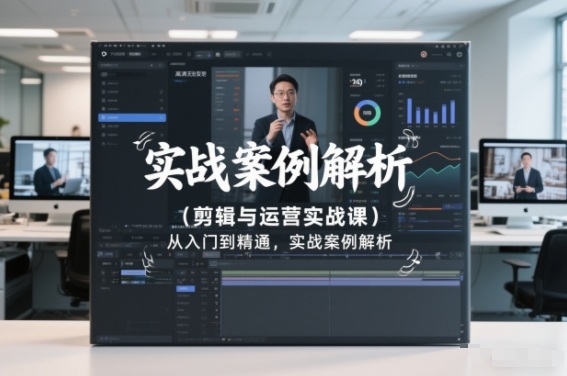 剪辑与运营实战课,从入门到精通,实战案例解析(更新2026)-宇文网创