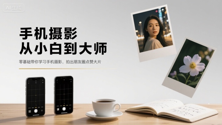 手机摄影从小白到大师，零基础带你学习手机摄影，拍出朋友圈点赞大片-宇文网创