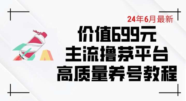 6月最新价值699的主流撸茅台平台精品养号下车攻略【揭秘】-宇文网创