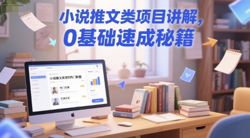 小说推文类项目讲解，0 基础速成秘籍-宇文网创