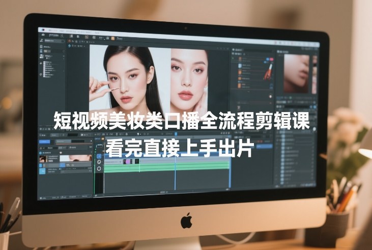 短视频美妆类口播全流程剪辑课，看完直接上手出片-宇文网创