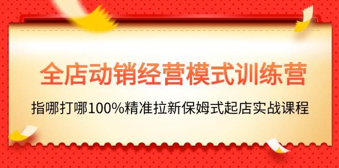 （11460期）全店动销-经营模式训练营，指哪打哪100%精准拉新保姆式起店实战课程-宇文网创