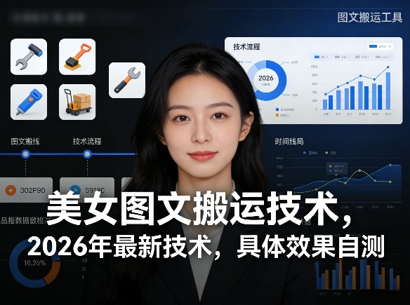 美女图文搬运技术，2026年最新技术，具体效果自测-宇文网创