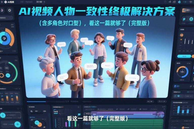 AI视频人物一致性终极解决方案(含多角色对口型),看这一篇就够了(完整版)-宇文网创