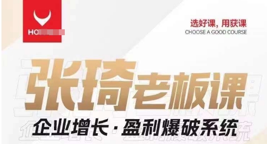 【组合课】张琦张琦老板企业增长·盈利爆破系统（直播专享）-宇文网创