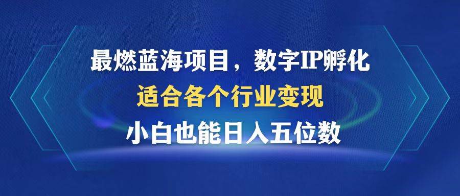 （12941期）最燃蓝海项目  数字IP孵化  适合各个行业变现  小白也能日入5位数-宇文网创