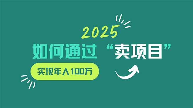 （14176期）2025年如何通过“卖项目”实现年入100万-宇文网创
