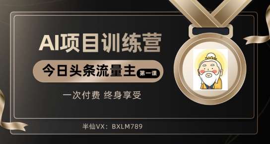 AI项目系列训练营（公众号流量主与今日头条篇）【揭秘】-宇文网创